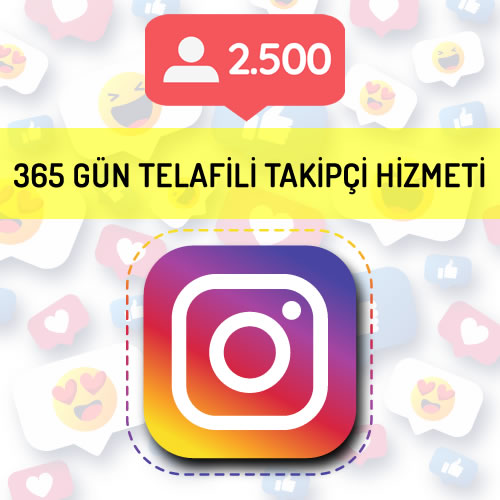 instagram 365 gün telafili - garantili takipçi hizmeti 2.500 takipçi