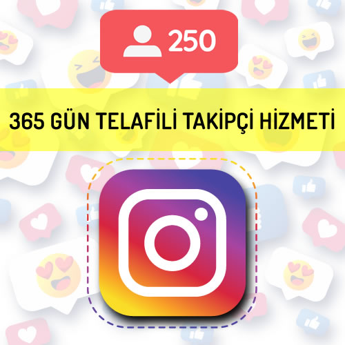 instagram 365 gün telafili - garantili takipçi hizmeti 250 takipçi